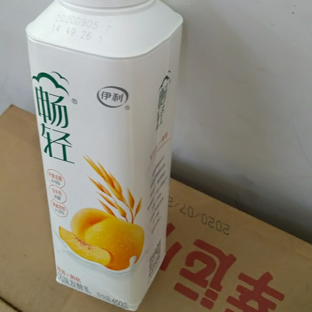 伊利畅轻风味发酵乳燕麦黄桃酸奶450g