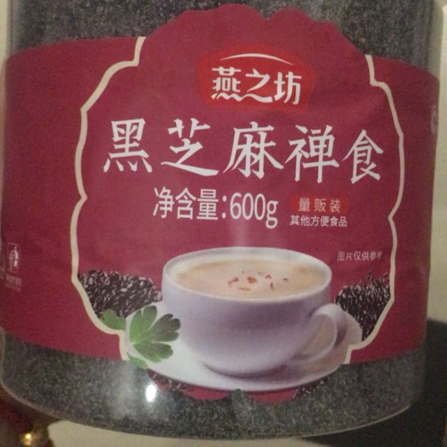 燕之坊黑芝麻禅食代餐粉600g五谷代餐芝麻糊粉粉代餐