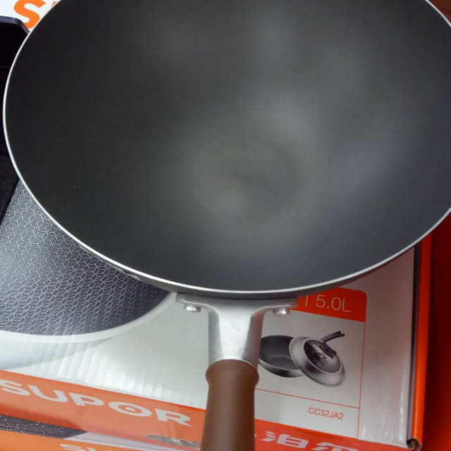 苏泊尔supor铁锅家用炒锅不易锈32cm熟铁锅无涂层精铁炒菜锅