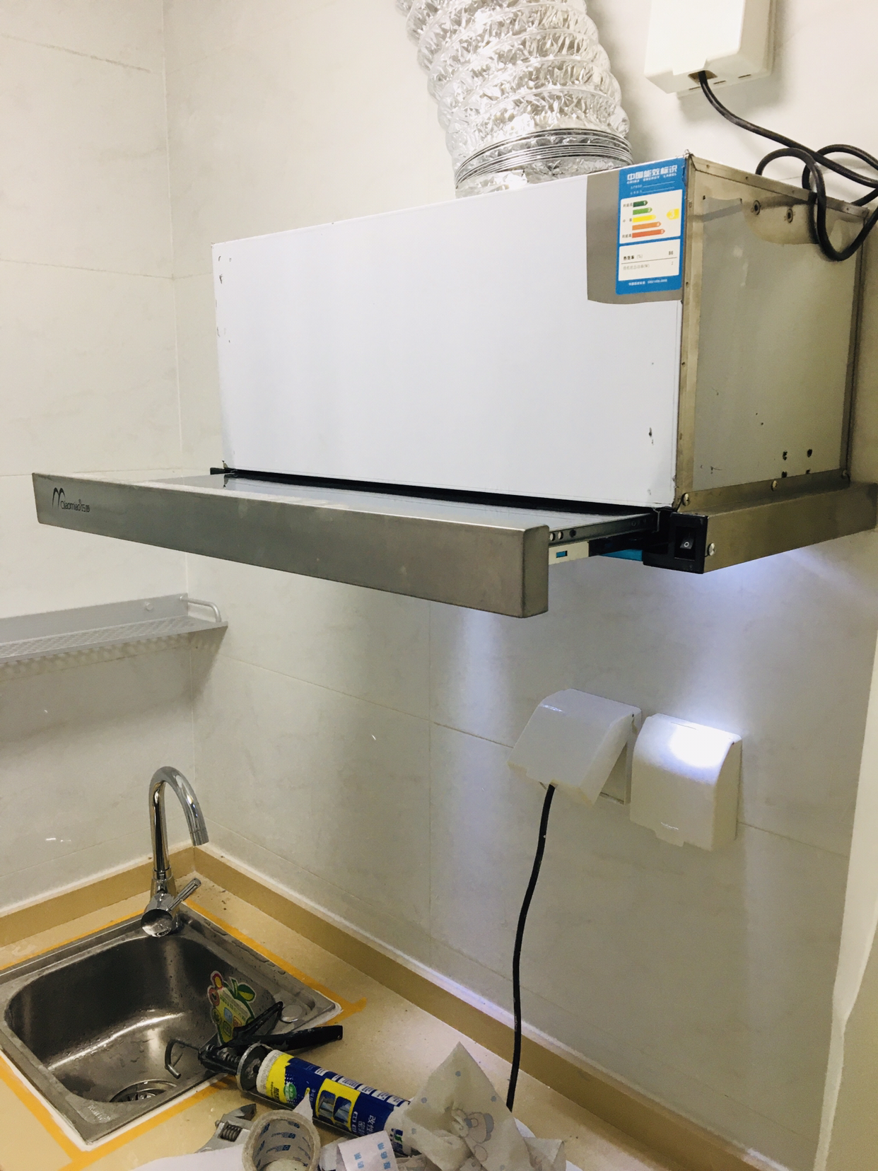 巧妙抽拉式油烟机嵌入隐藏式迷你小型吸油烟机推拉式小型公寓酒店600