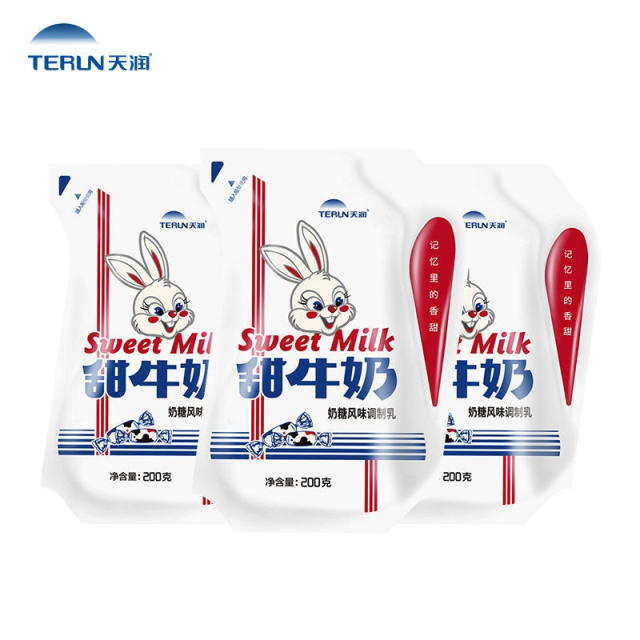 terun天潤大白兔甜牛奶風味調製乳200g12袋