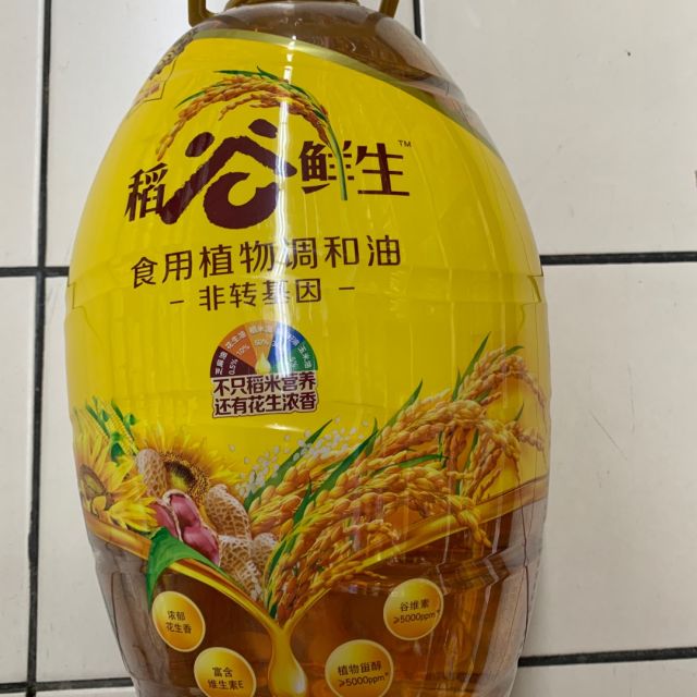 金龙鱼稻谷鲜生食用植物调和油5l食用油