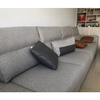 双虎家私 布艺沙发简约现代客厅大小户型组合直排转角乳胶沙发537