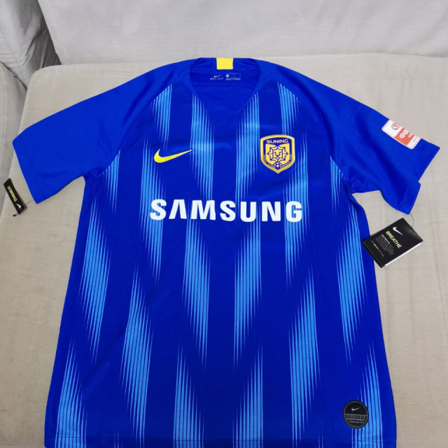 中超 江苏苏宁足球俱乐部2019赛季主场球迷服 球服球衣透气 速干 ar