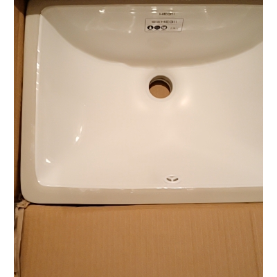 恒洁(hegii)方形台下盆小户型卫生间椭圆陶瓷洗手盆嵌入式圆形洗脸盆