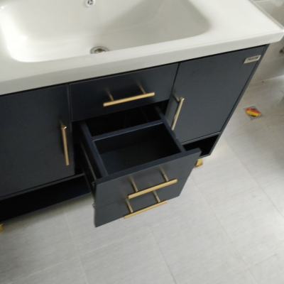 联勒(uniler)实木浴室柜套装落地式卫浴柜镜柜面盆洗漱台吊柜卫生间