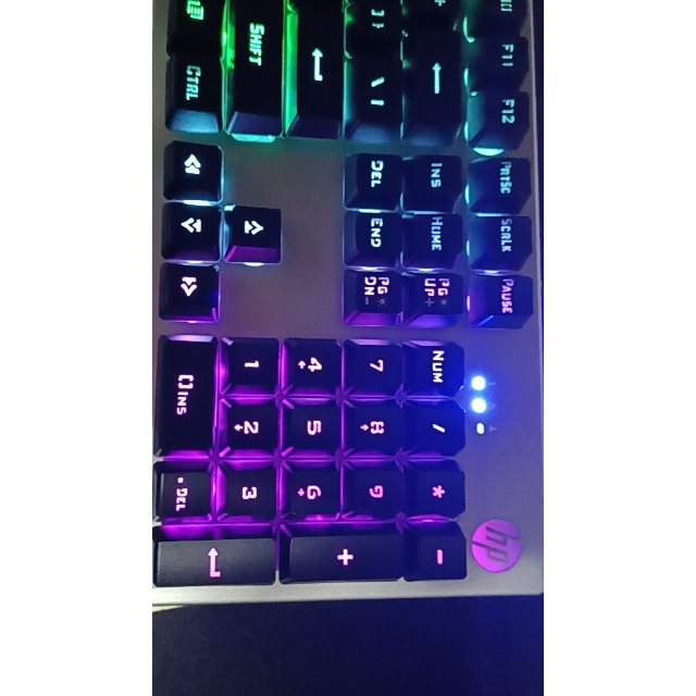 hp/惠普k500f机械手感有线键盘台式电脑笔记本外接办公电竞游戏专用