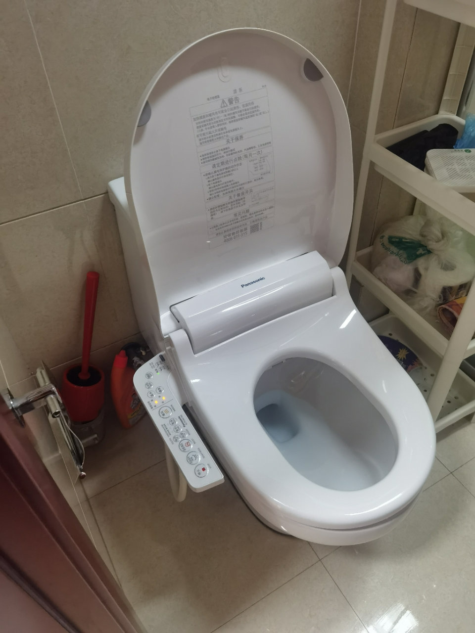 松下智能马桶盖板支持暖风吹拂自动除臭即热式洁身器坐便器盖板适用d