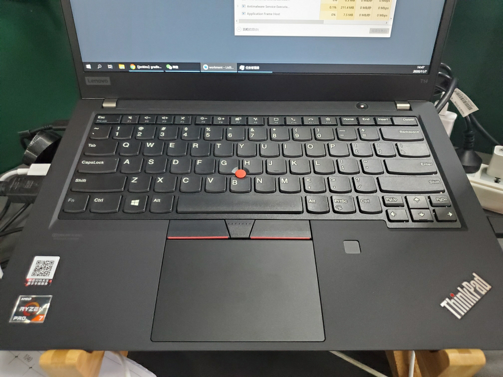 聯想thinkpad t14(04cd)14英寸輕薄本筆記本電腦 r7 pro 4750u 16g