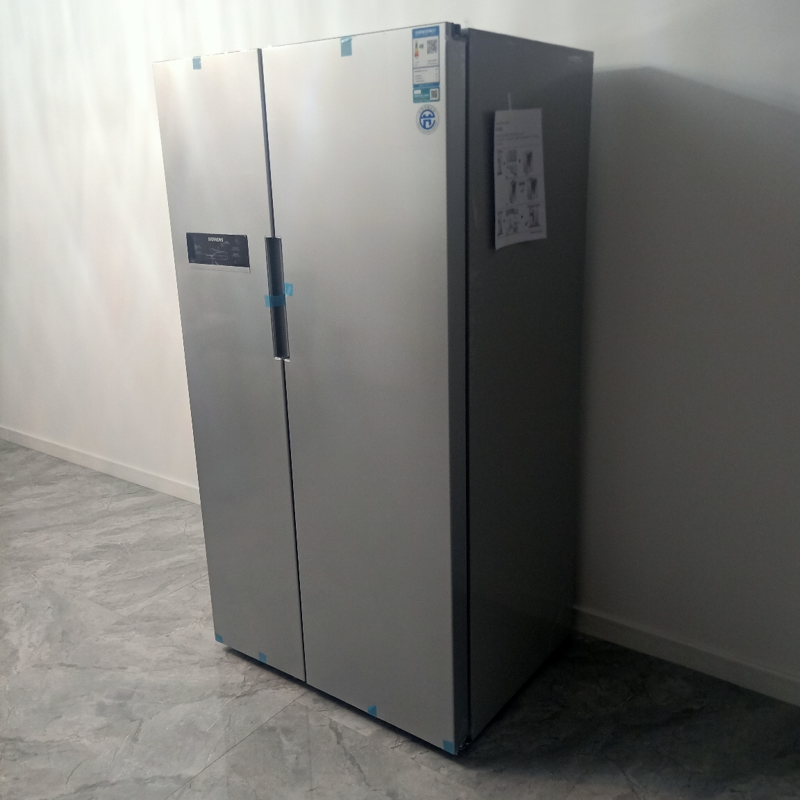 西门子(siemens)610升 对开门冰箱 家用变频双开门电冰箱 风冷无霜 双