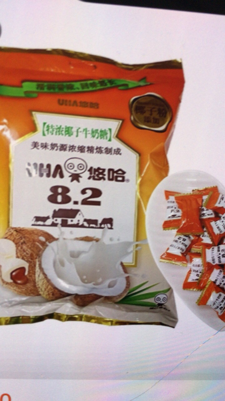 uha悠哈特浓牛奶糖椰子味袋装300g结婚喜糖零食品晒单图