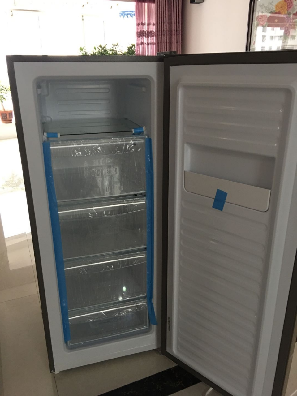 海尔bd-193mdt 193升立式冷柜小型家用立式冷冻柜 冰柜大抽屉 防串味