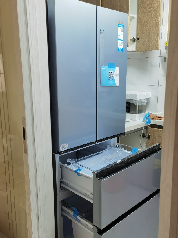haier/海尔 405升法式多门四门变频风冷一级节能家用冰箱 嵌入式四