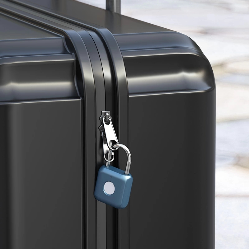 优点kitty智能指纹挂锁防盗密码户外旅行箱宿舍办公室柜子锁(落晖金)