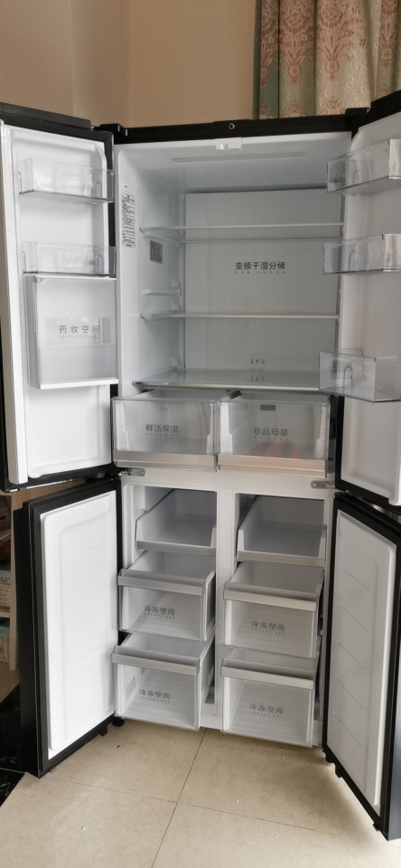 母婴空间 干湿分储 人感蓝光呼吸灯 家用电冰箱 bcd-405wdsku1晒单图