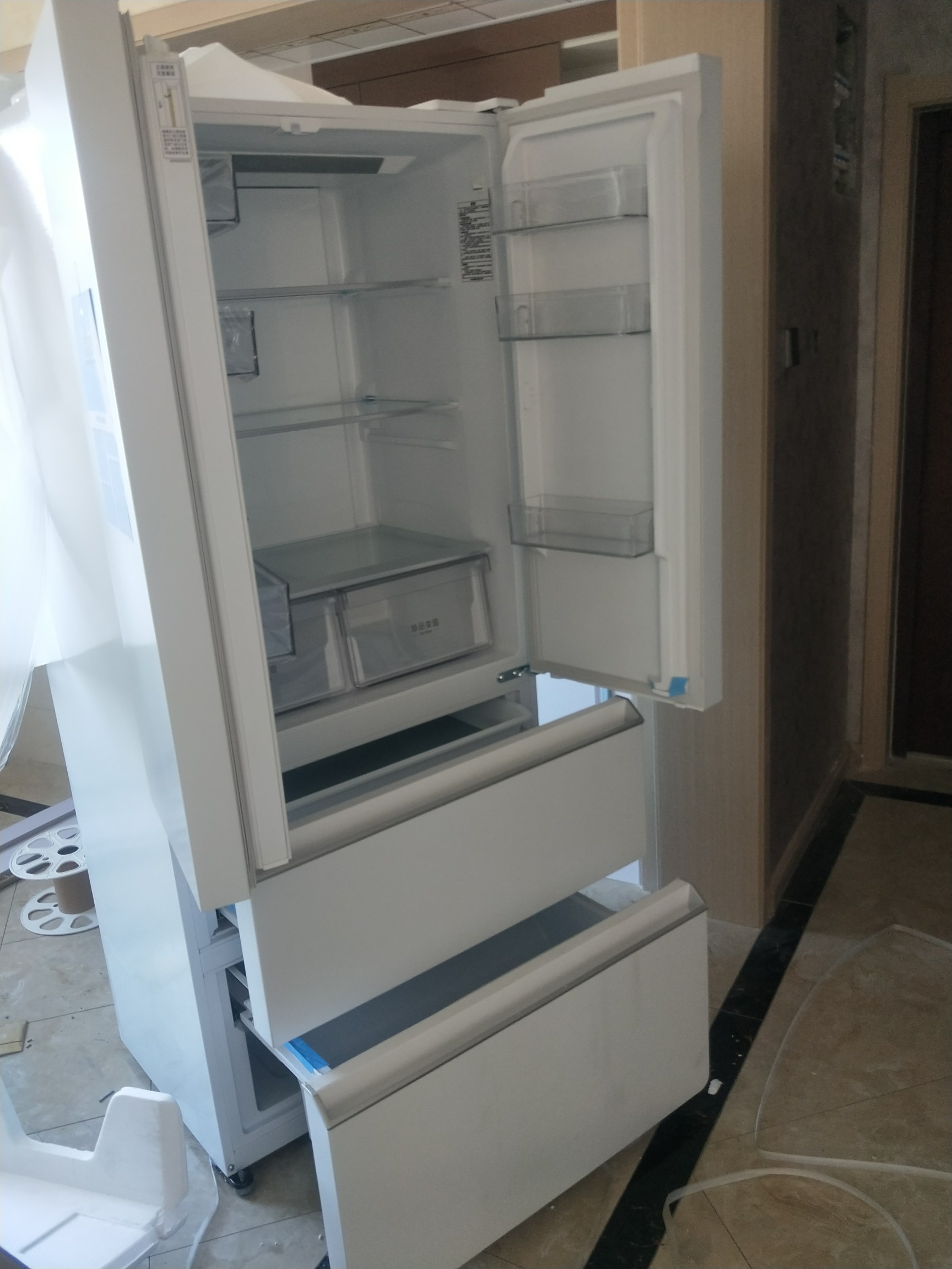 海尔统帅 法式双变频互联网智能大屏冰箱家用 bcd-490wldpsu1晒单图