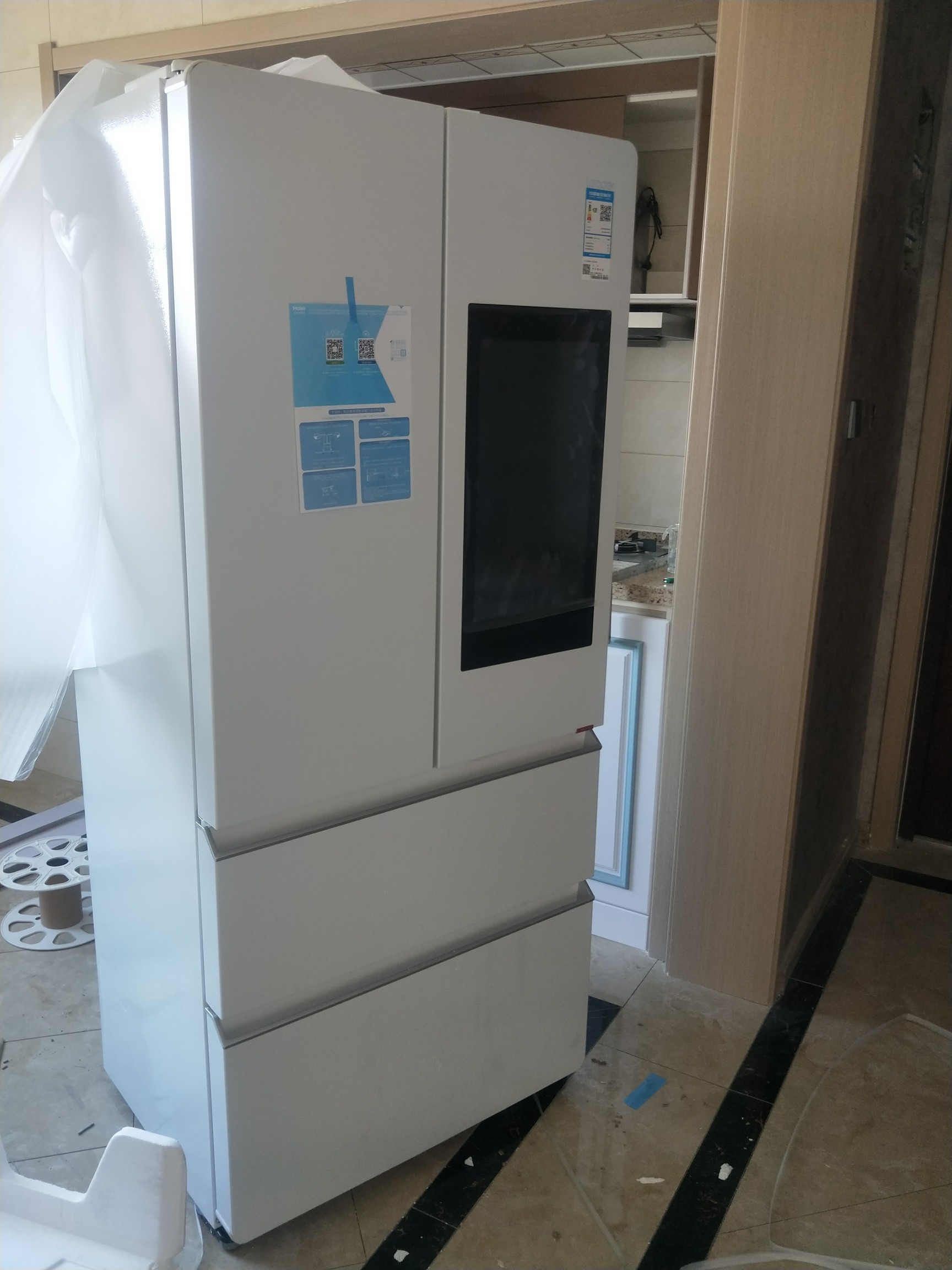 海尔统帅 法式双变频互联网智能大屏冰箱家用 bcd-490wldpsu1晒单图