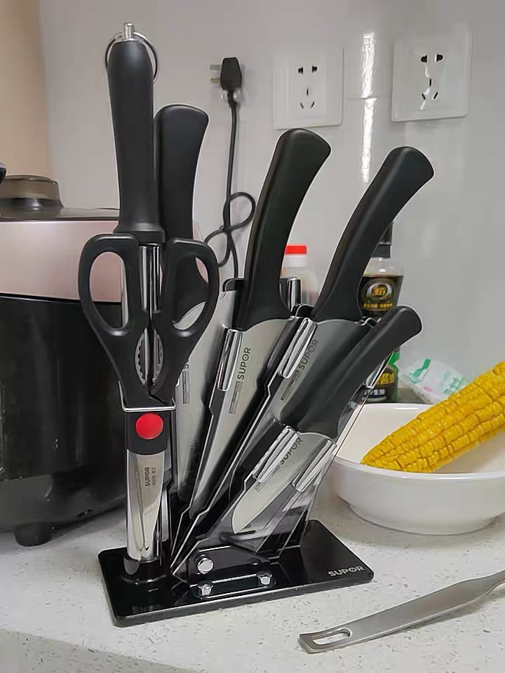 苏泊尔 (supor) 亚克力刀架刀具尖锋系列Ⅰ七件套.