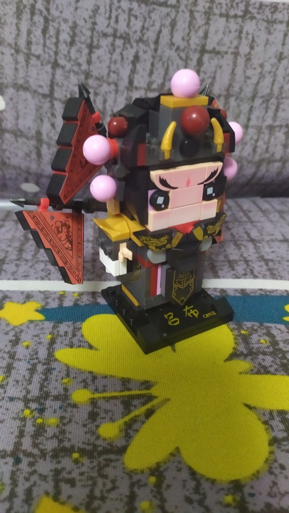 益智积木古代人物盒装小颗粒积木儿童拼装玩具男女孩礼物-10049吕布