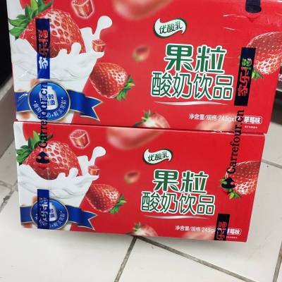 伊利果粒酸奶饮品草莓味245g