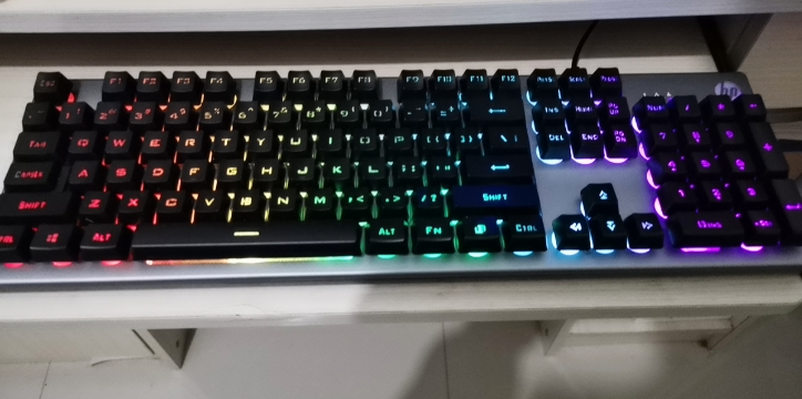 hp/惠普k500f机械手感有线键盘台式电脑笔记本外接办公电竞游戏专用