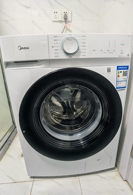 美的(midea)新品10公斤全自動洗脫一體洗衣機 滾筒洗衣機 家用白色