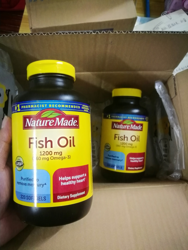 naturemade天维美深海鱼油220粒美国原装进口omega3欧米伽3软胶囊晒单