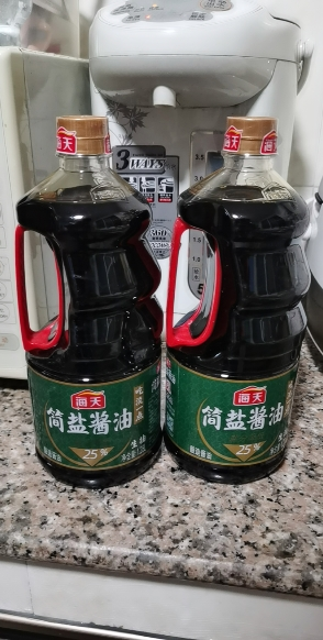 【新品】海天 简盐酱油 薄盐生抽 一级酱油1280ml*2 凉拌炒菜点蘸晒单
