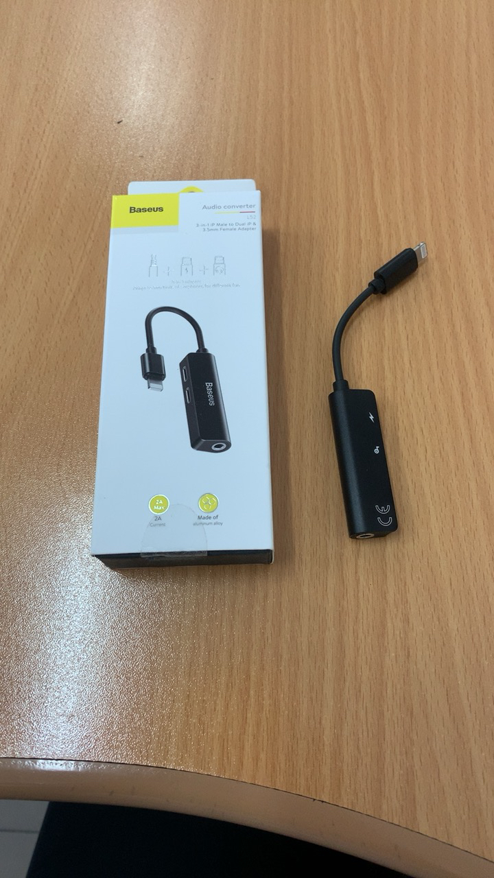 倍思耳机转接头适用于苹果iphone11pro max 8plus x xr充电三二合一分