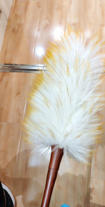 鸡毛毯子除尘家用扫灰鸡毛掸子打人车用扫灰尘掸子掸灰 中号晒单图