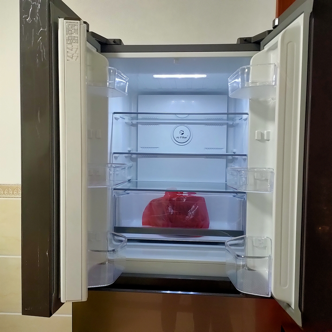 (99新)ronshen/容声bcd-301wkm1myc多门四门电冰箱风冷无霜变频二级
