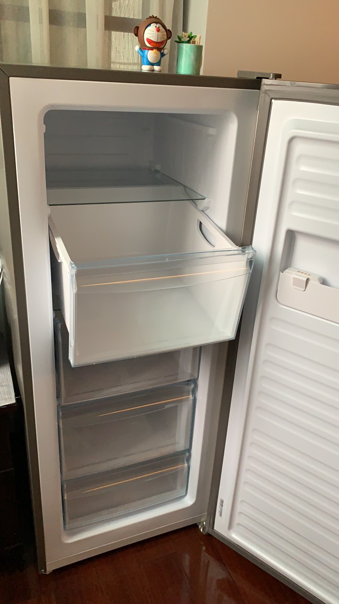 海尔haier 193升分区大抽屉防串味家用立式冷柜 母婴母乳冰柜小冰箱