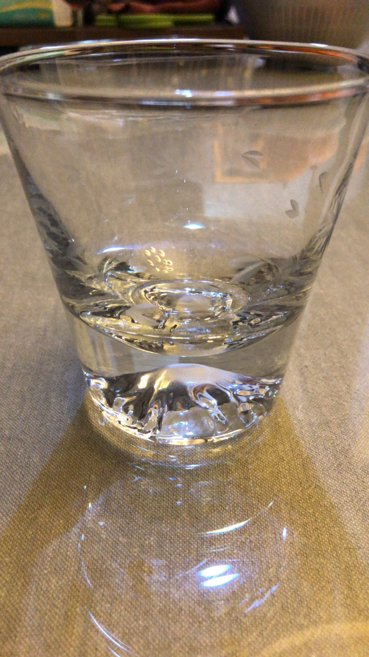 日本富士山玻璃杯创意耐热雪山杯 水晶樱花威士忌酒杯 冰山杯 雪山矮