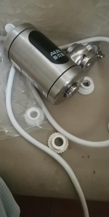 奥克斯(aux)即热式电热水龙头厨房小厨宝数码温显 sj1x3不锈钢(漏保