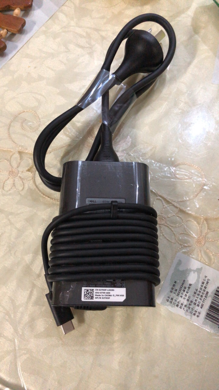 戴尔(dell)type-c 原装笔记本电源适配器充电器电源线65w(20v 3.