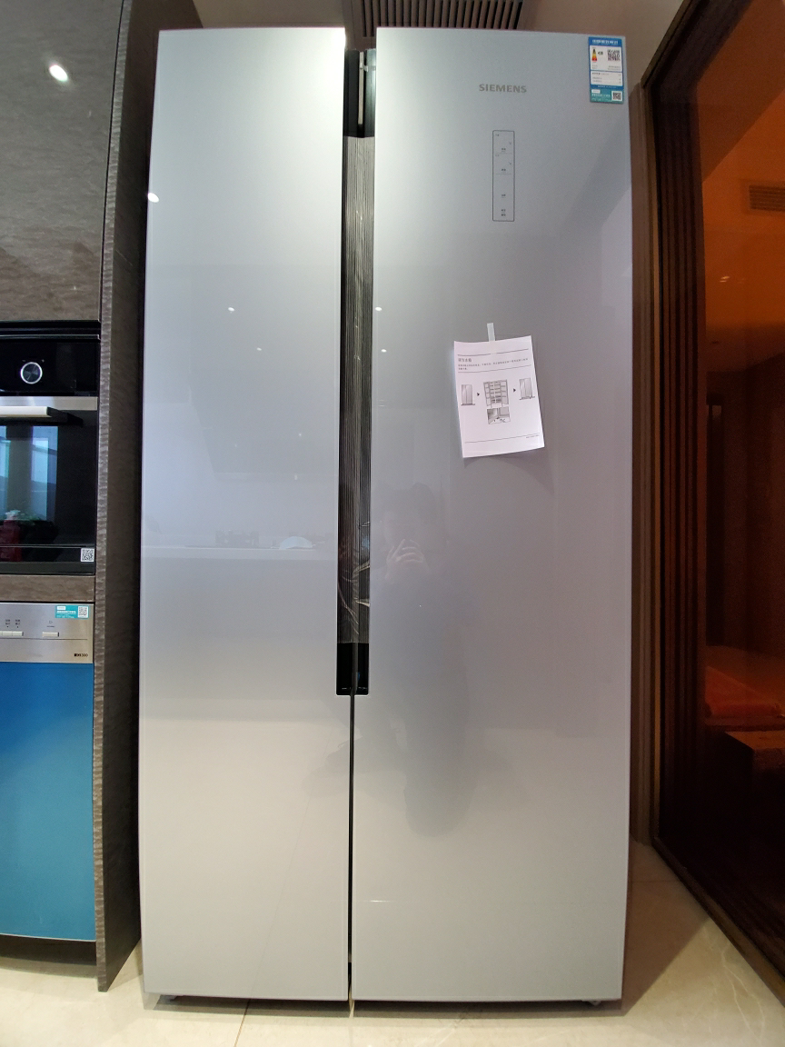 西门子(siemens)bcd-530w(kx52ns43ti)530升超薄对开门冰箱 玻璃门