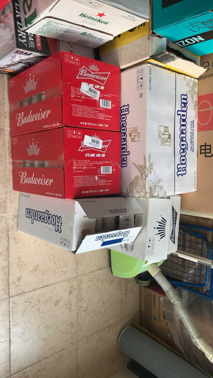 budweiser/百威啤酒冰啤500ml*18听大罐装 整箱装晒单图