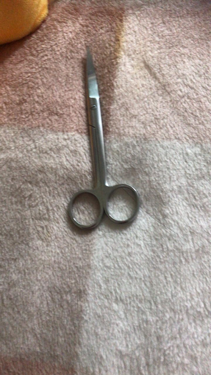 医用直弯尖手术剪圆弯头不锈钢组织剪刀拆线拆绷带外科剪眼科剪子 16