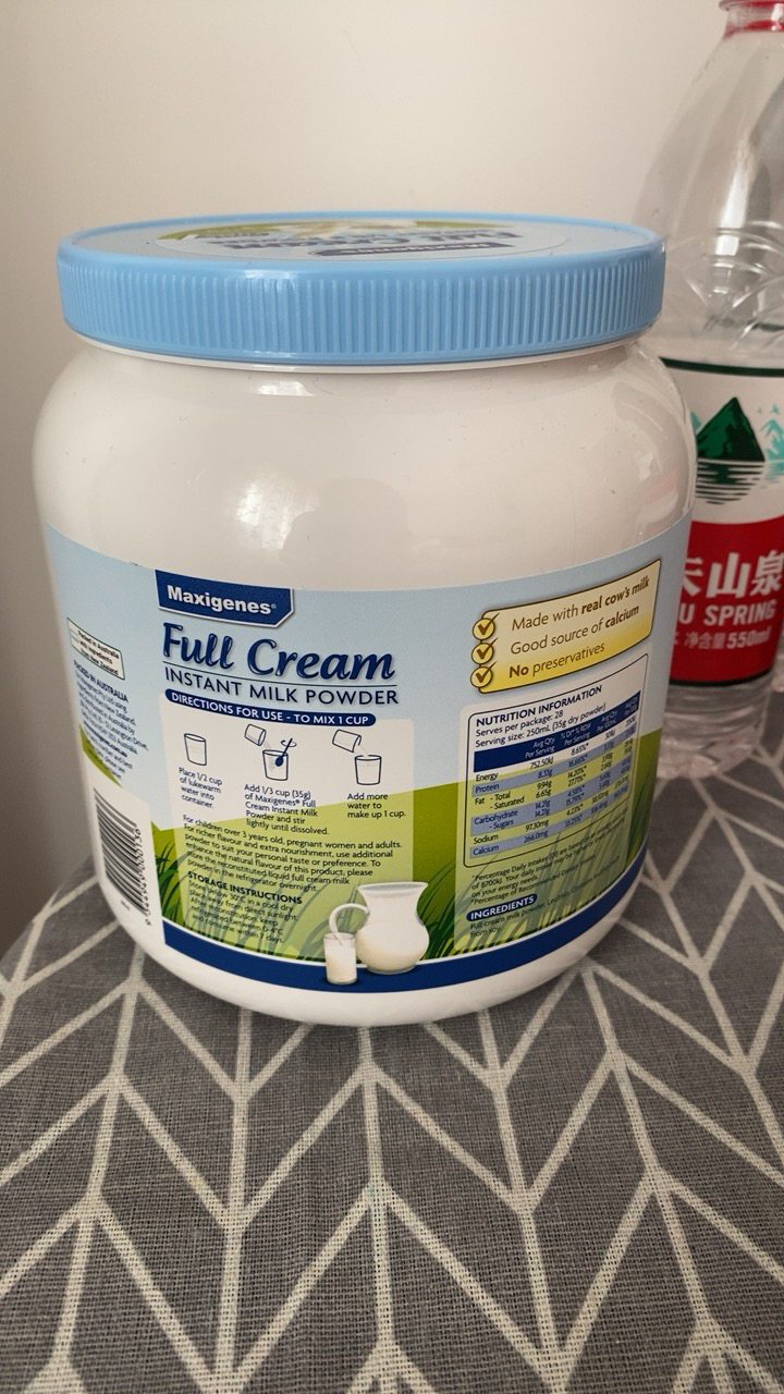 澳洲maxigenes美可卓蓝胖子成人奶粉全脂脱脂成人奶粉 高钙青少年中