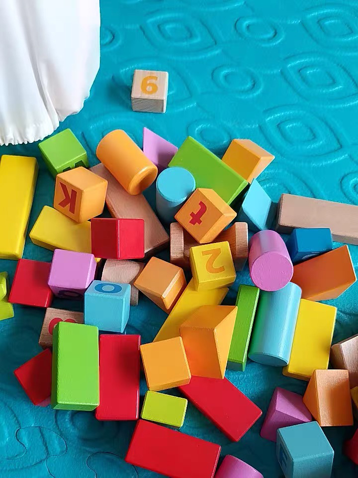 hape40块数字几何积木1-6岁创意拼搭木制玩具婴幼启蒙男孩女孩晒单图