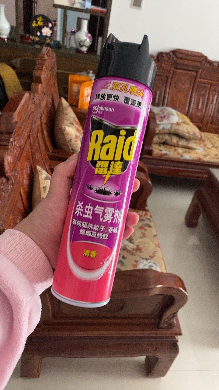 雷达杀虫气雾剂清香600ml驱杀蚊子苍蝇蟑螂蚂蚁飞虫杀虫水除虫杀虫剂