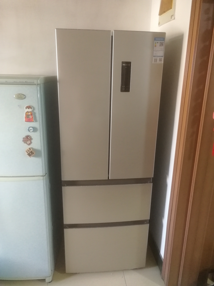 美菱(meling) bcd-368wpc 368升 风冷无霜 变频节能 经典法式多门冰箱