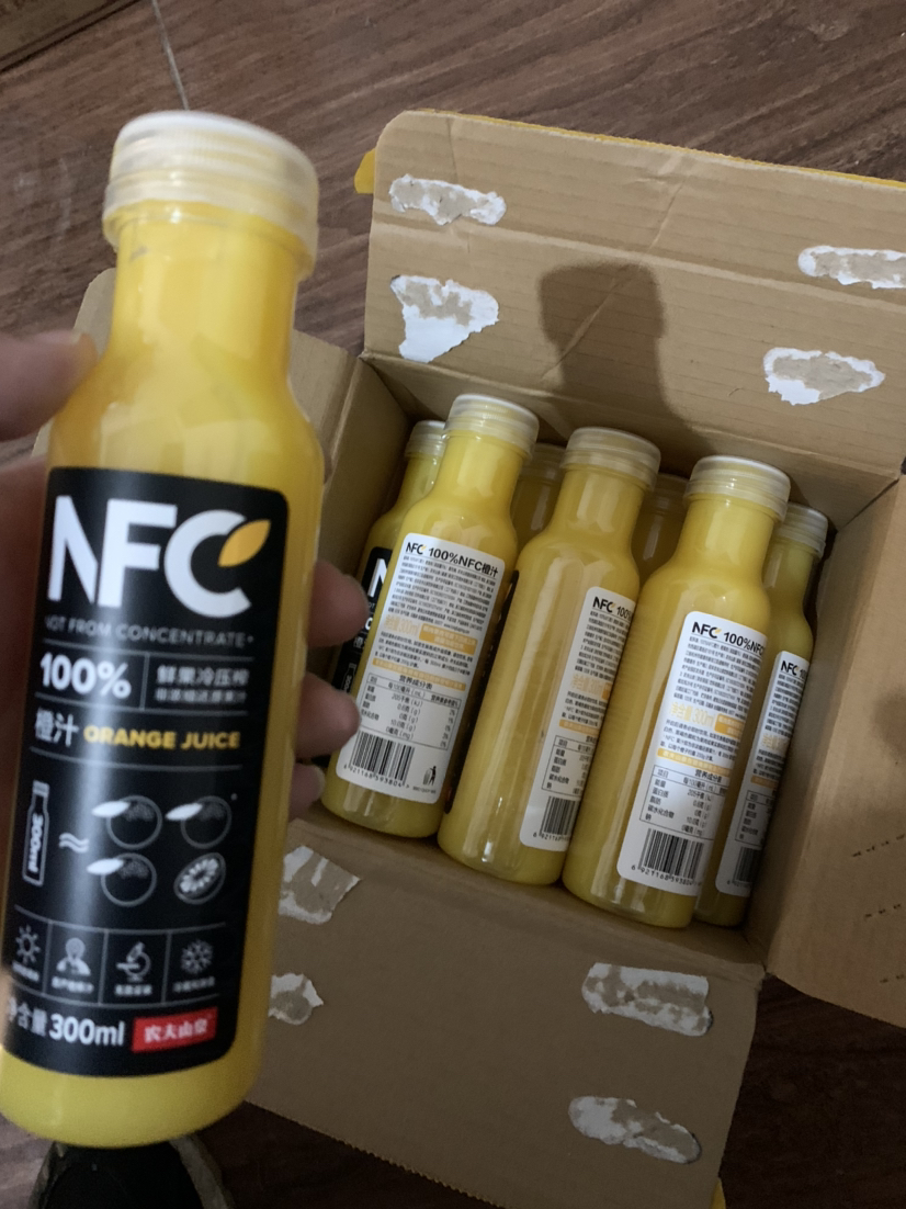 农夫山泉 nfc橙汁300ml*8瓶 轻断食代餐纯果汁 冷鲜榨果汁晒单图