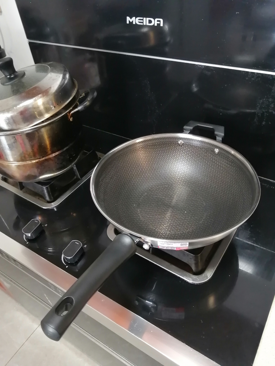 炊大皇(cooker king)316不锈钢炒锅防刮耐磨多层钢家用物理不粘炒锅锅