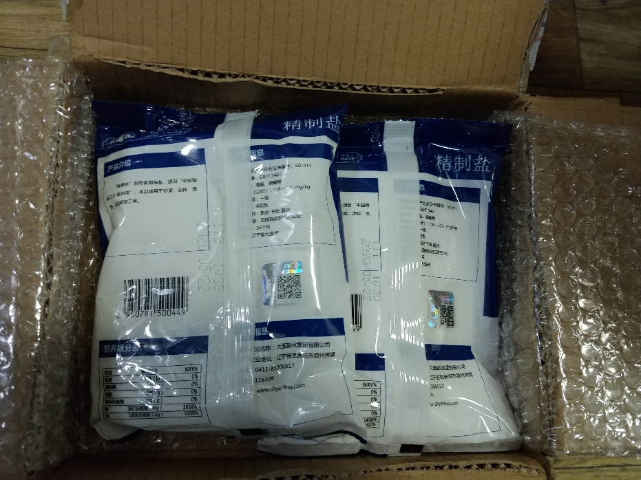 海湾加碘食用盐天然海盐400g*6袋装精制食用盐家用食盐加碘盐晒单图