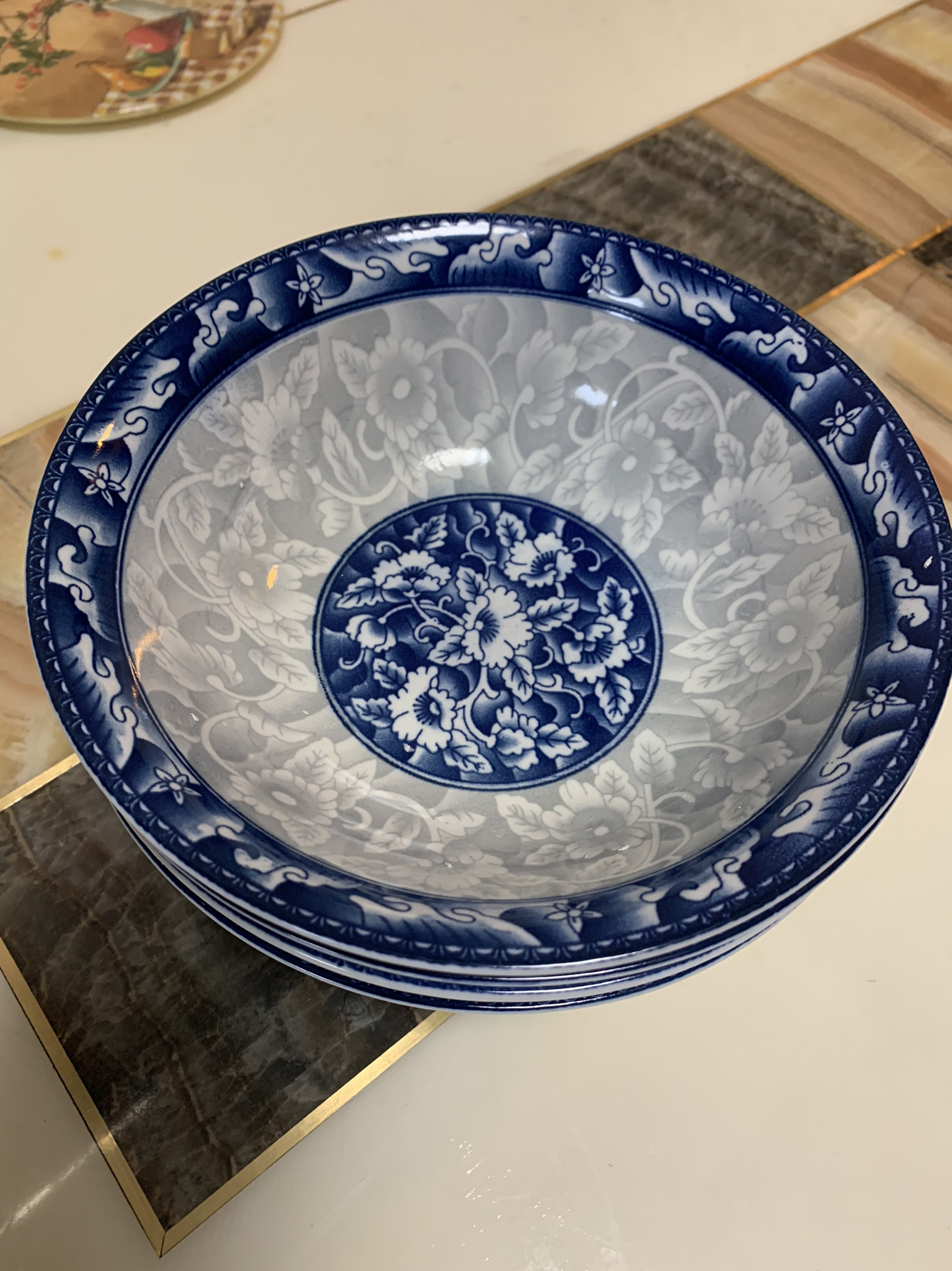 好养道青花瓷陶瓷釉下彩家用斗笠碗吃饭碗面碗大碗大号汤碗泡面餐具