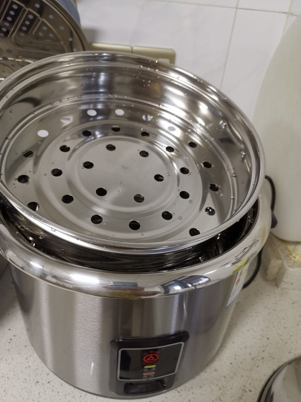 三角牌电饭煲不锈钢内胆6l/6升大容量6人7人8人9人家用老式机械电饭锅