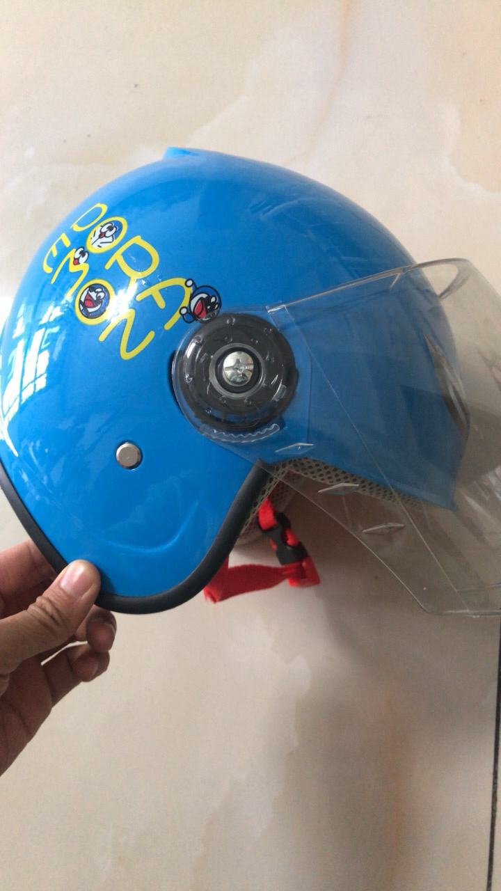冬款加棉保暖头盔电动车摩托车安全头盔男女全盔加长挡风镜蓝色晒单图