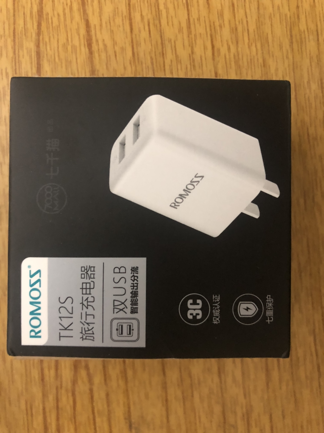 罗马仕(romoss)tk12s双口快充手机充电器小巧便携充电头适用苹果华为