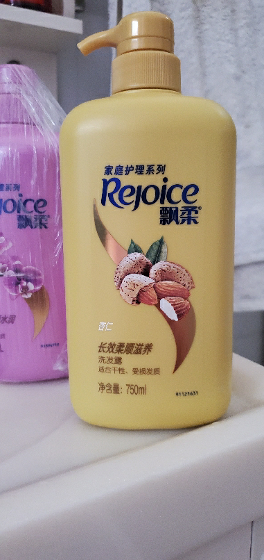 飘柔(rejoice)家庭护理杏仁长效柔顺滋养洗发露洗发水750ml 宝洁出品